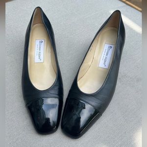Vintage Patent Leather Tip Leather Pumps by Etienne Aigner, Designer